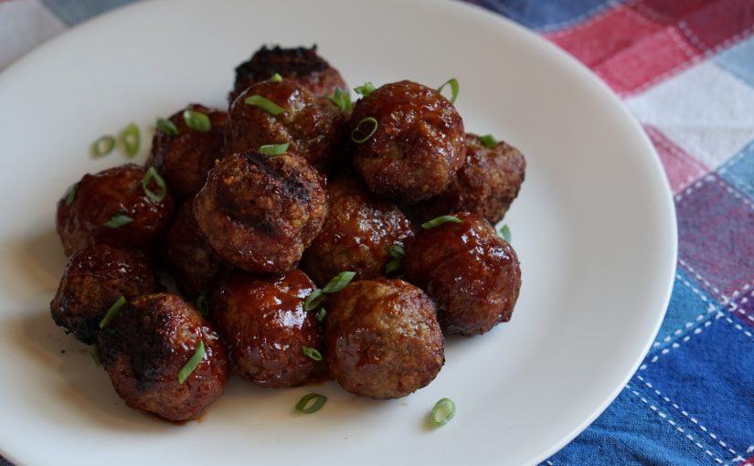 Grilled BBQ Meatballs